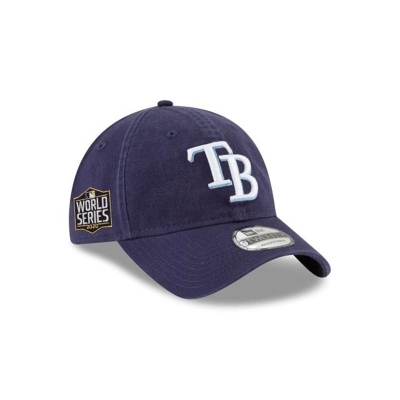 Blue Tampa Bay Rays Hat - New Era MLB World Series Side Patch 9TWENTY Adjustable Caps USA7459681